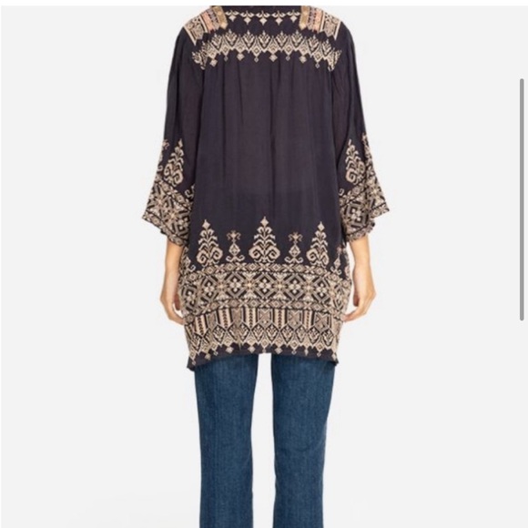 Johnny Was EUC Helena Kimono, Floral Embroidered size Medium - Picture 8 of 13